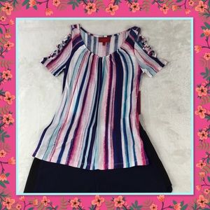 NWT JENNIFER LOPEZ COLD CRISS CROSS SHOULDER XS